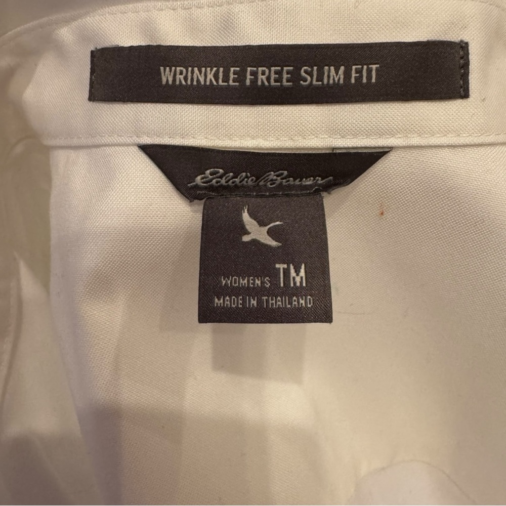 Eddie Bauer Women's White Slim Fit Shirt - Picture 4 of 6